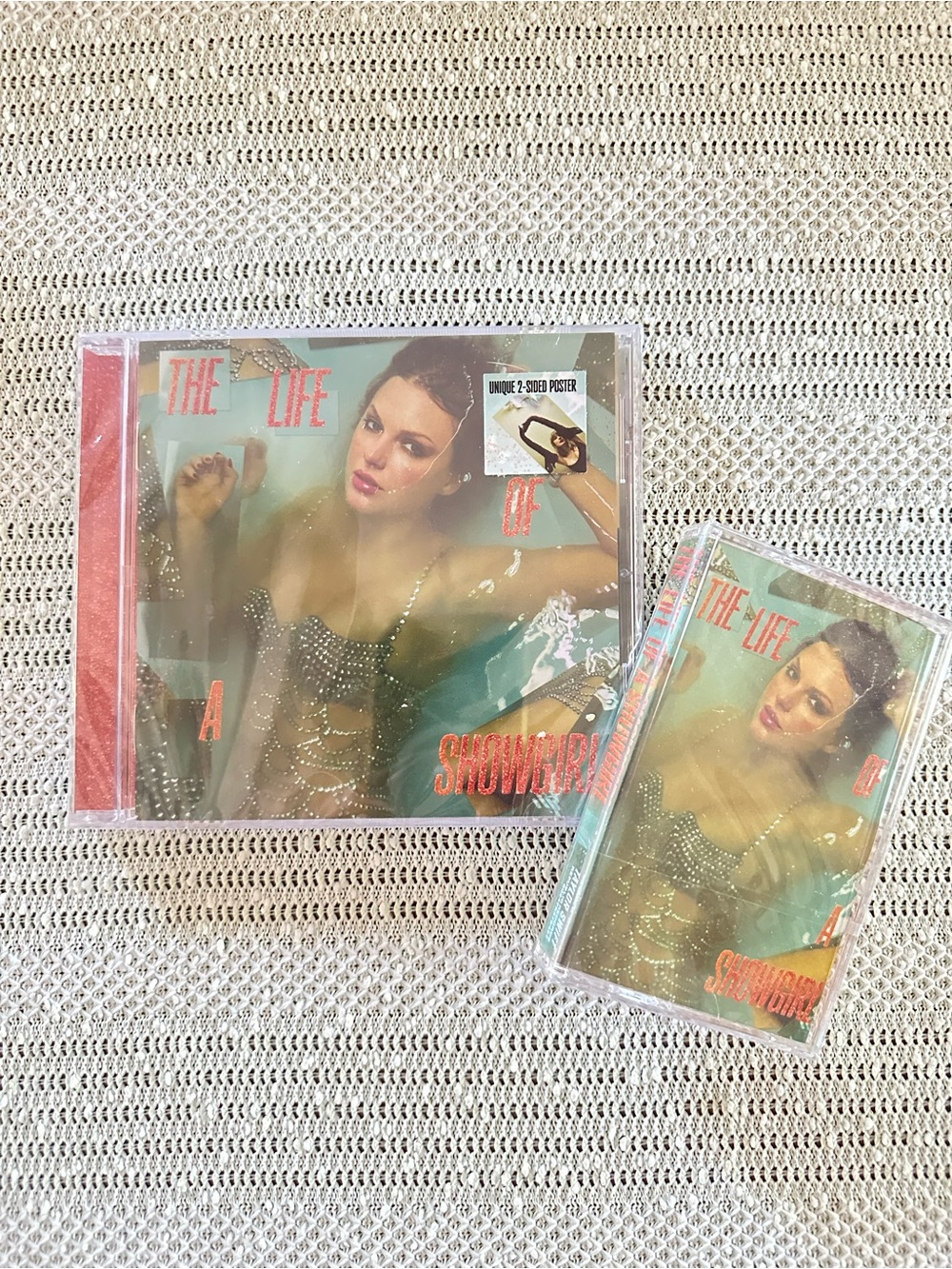 Taylor Swift The Life of a Showgirl CD + Cassette Sealed 2025 Poster Bundle